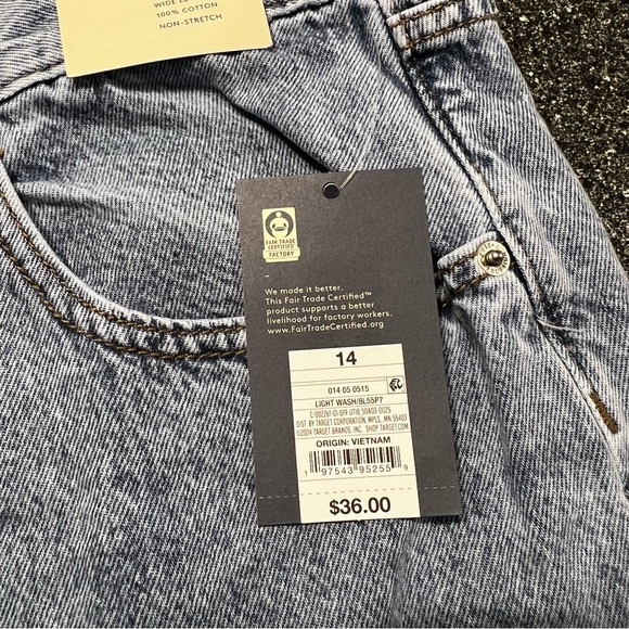 NWT Universal Thread Women's Mid Rise Light Wash Super Wide-Leg Jeans 14 - Picture 8 of 10